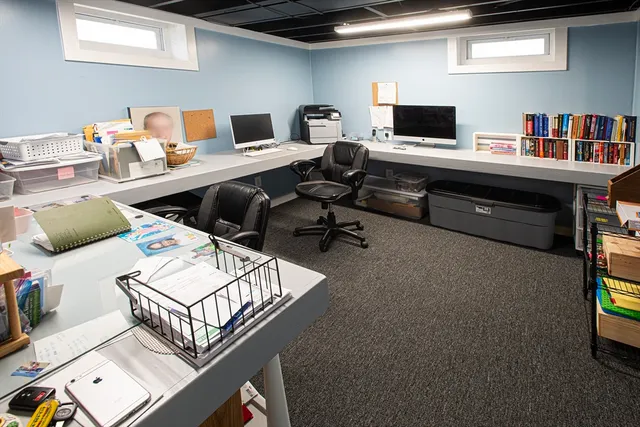 a room with storage and utility