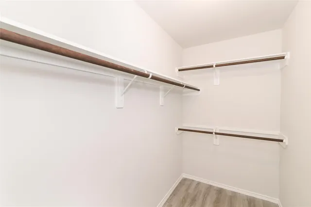 a view of small space with racks on the wall