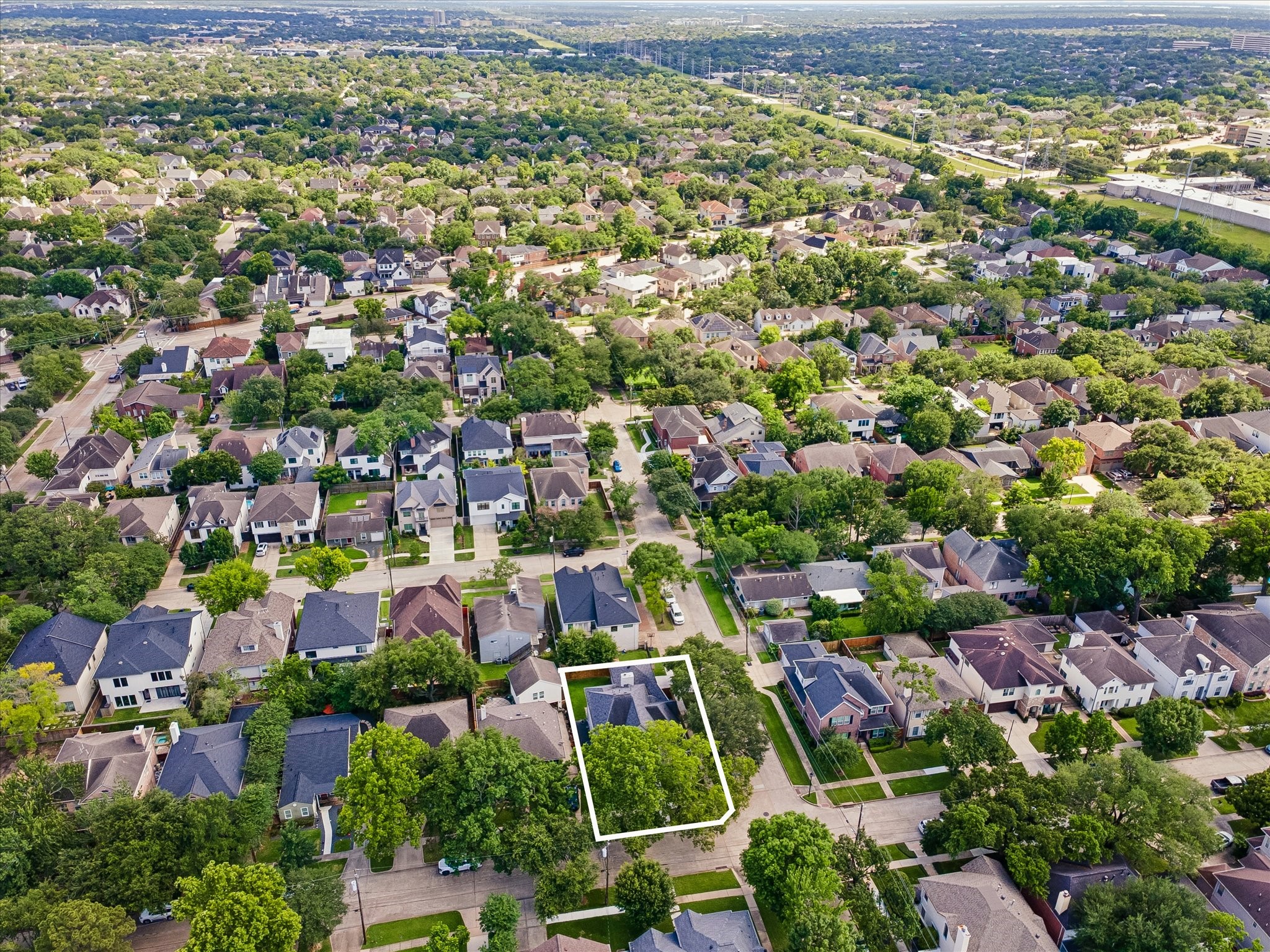 4131 Sunset Boulevard Houston, TX 77005 - Photo 38 of 38 an aerial view of residential houses with city view
