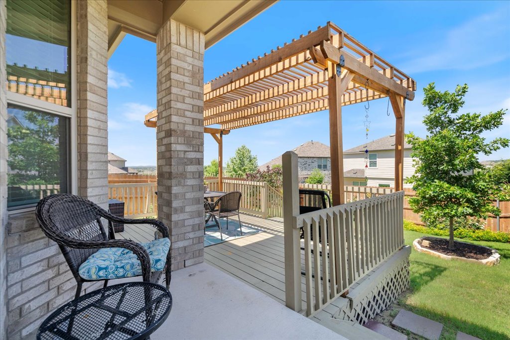 7912 Prairie Rye Drive Lago Vista, TX 78645 - Photo 24 of 37 Covered patio and extended deck