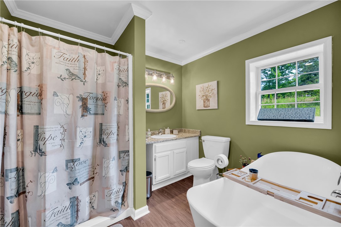 3030 Smith McGee Road Iva, SC 29655 - Photo 31 of 46 Indulge in a tranquil retreat with a deep soaking tub and refreshing window views.