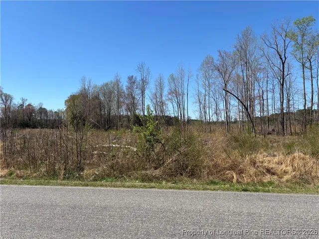 a view of a yard with wooden fence