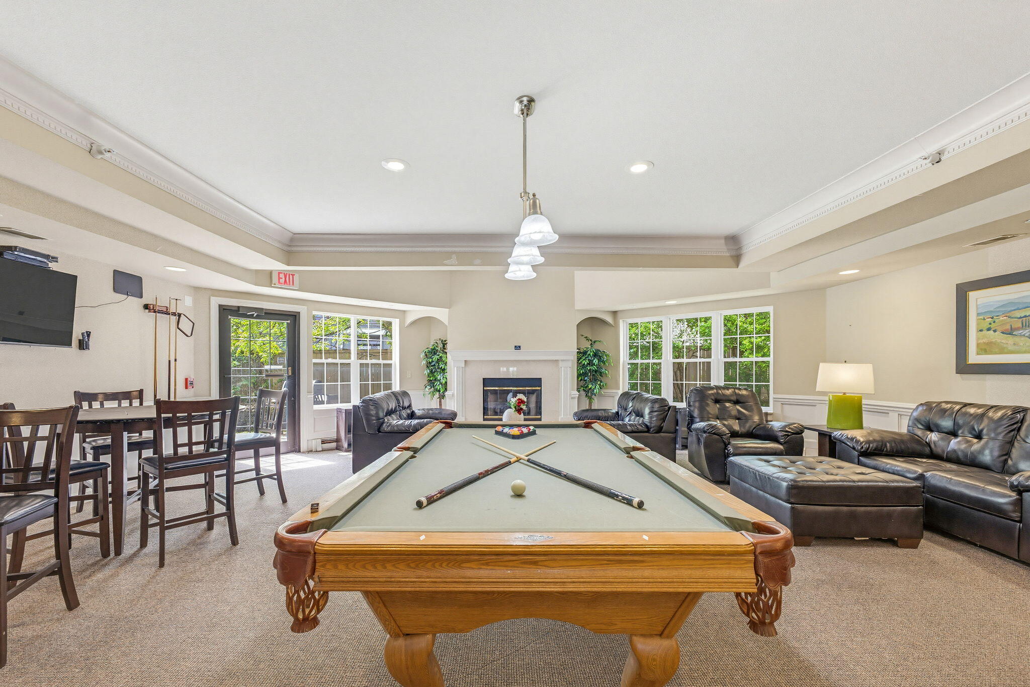 7307 North Port Washington Road, Unit 315 Glendale, WI 53217 - Photo 23 of 30 Pool Table and Lounge Area