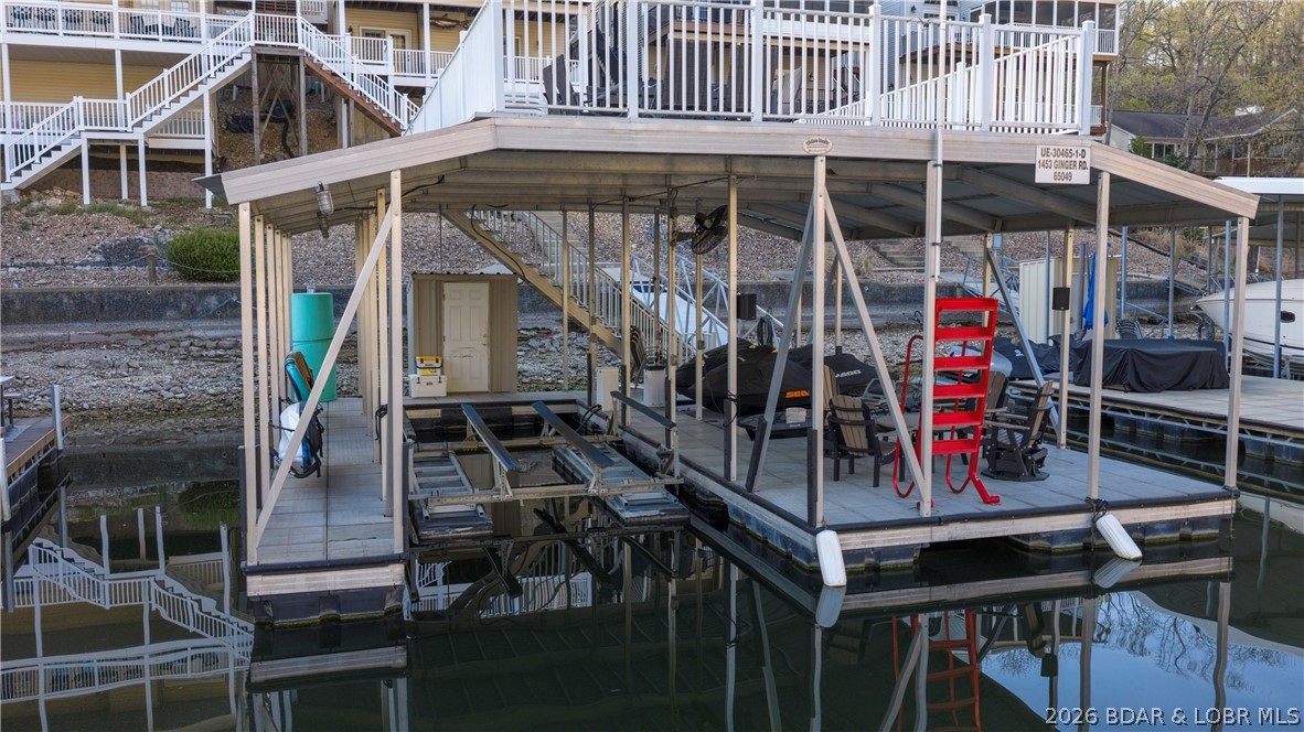 1453 Ginger Road Lake Ozark, MO 65049 - Photo 38 of 46 The perfect dock with room for boat, pwc, covered