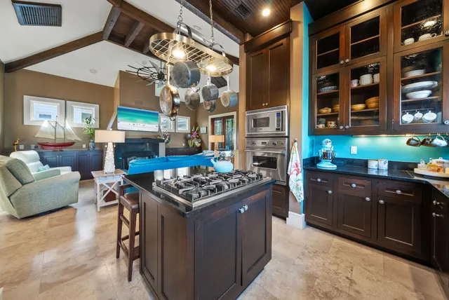 a view of living room and kitchen