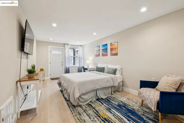 an aerial view of a city