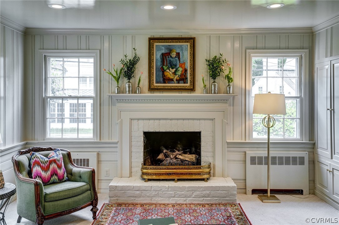 115 South Wilton Road Richmond, VA 23226 - Photo 15 of 33 a living room with furniture and a fireplace