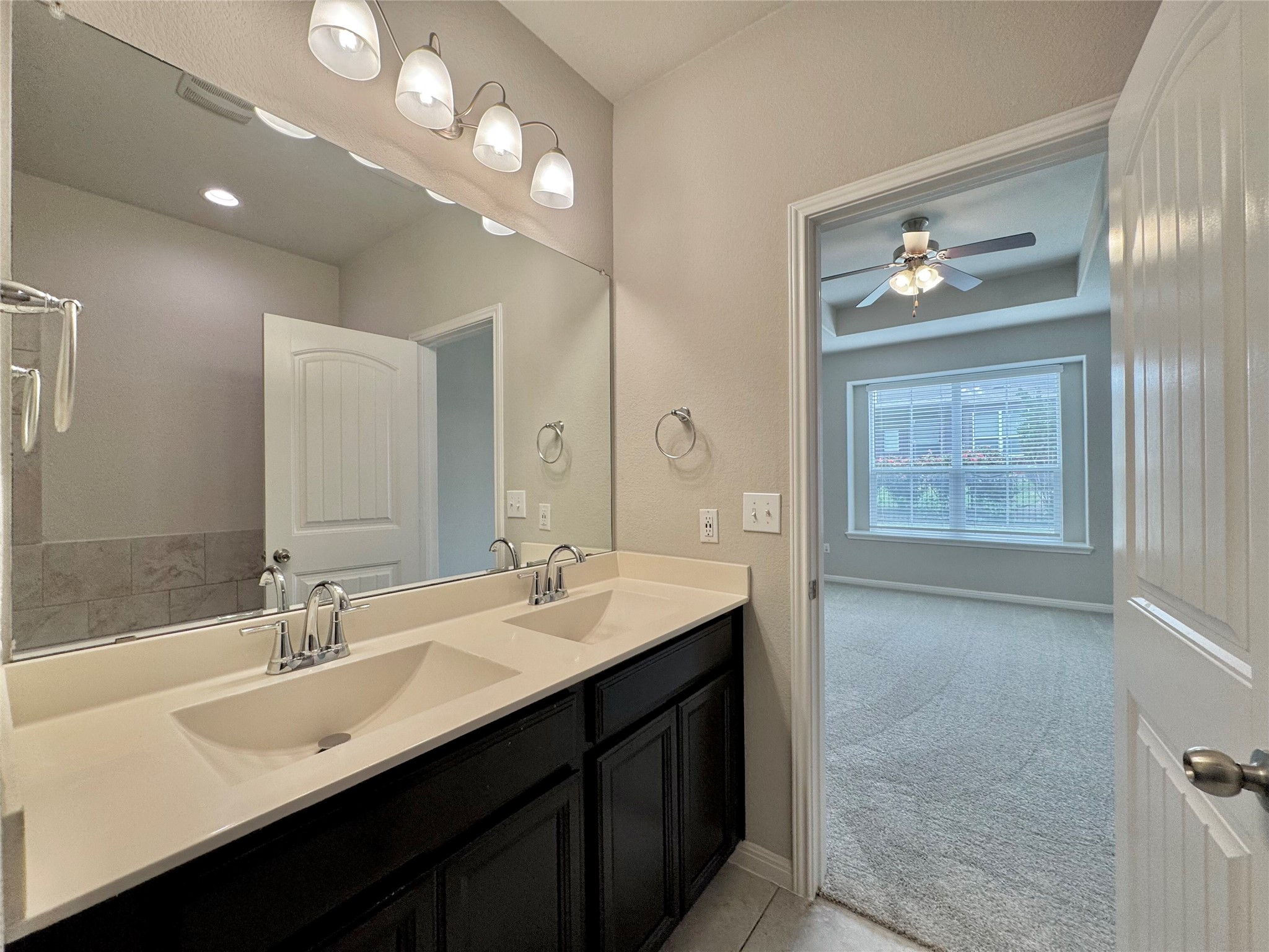 407 Rhetoric Way Pflugerville, TX 78660 - Photo 31 of 38 a bathroom with a sink double vanity and a mirror