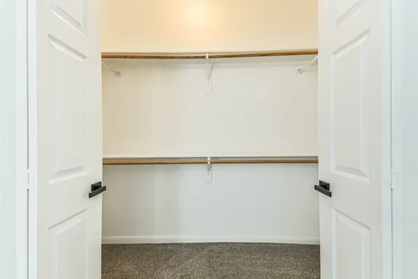 a close view of closet