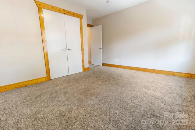 a view of wooden door