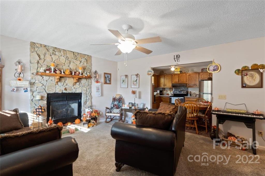 143 Mathis Dairy Road Spartanburg, SC 29307 - Photo 3 of 16 a living room with furniture a fireplace and a window
