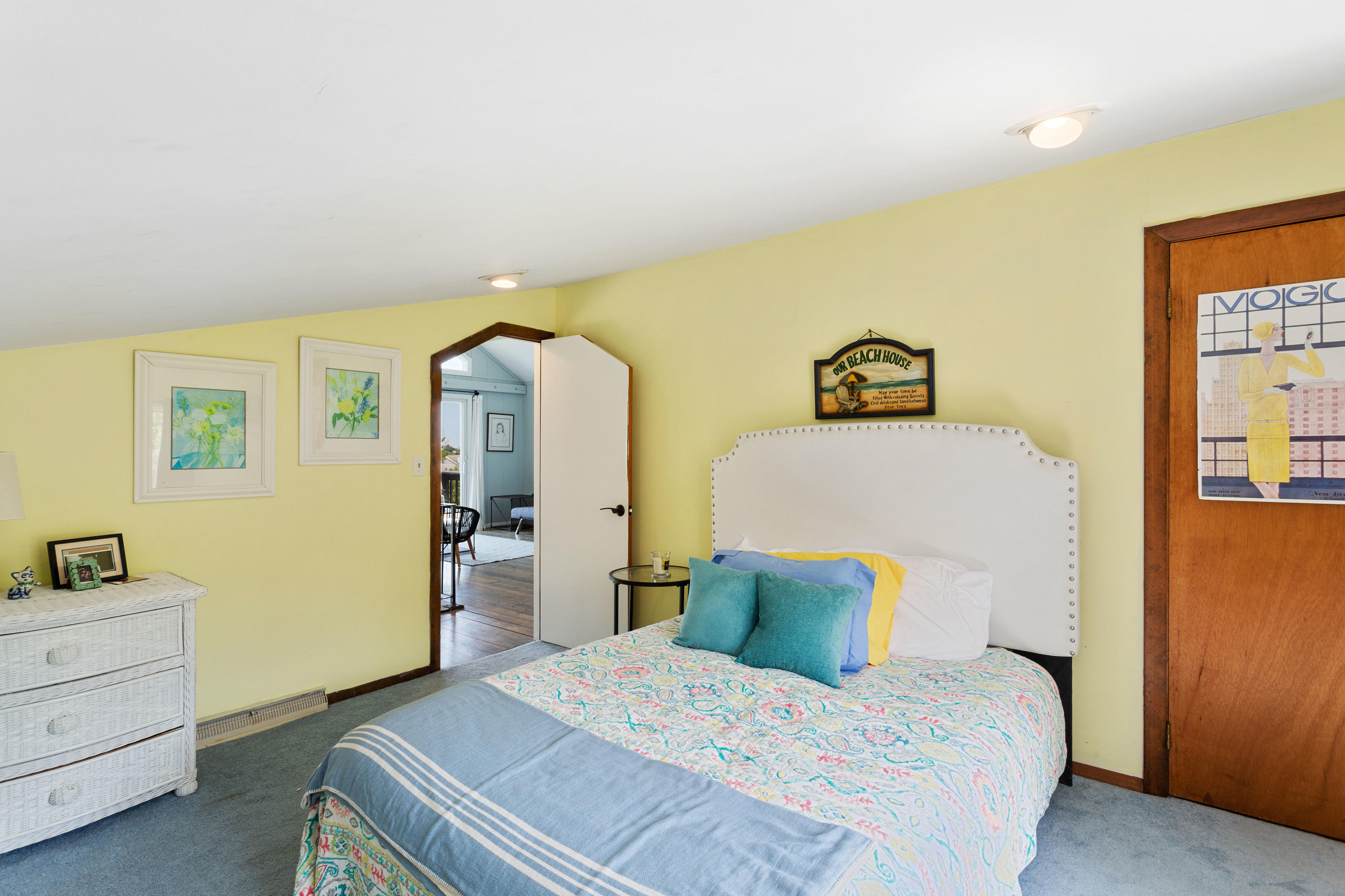 5 High Ridge Road Truro, MA 02666 - Photo 31 of 45 a bedroom with a bed and lamp