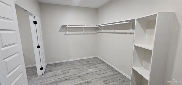 a bathroom with double vanity sink