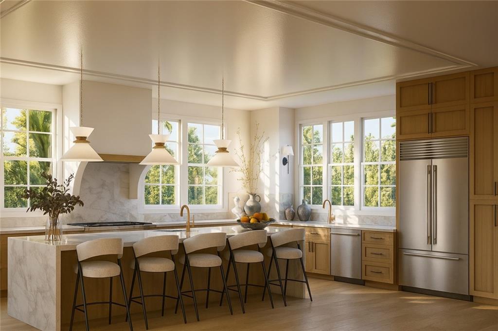 272 Lask Lane Milton, GA 30004 - Photo 7 of 40 a kitchen with a table chairs and refrigerator