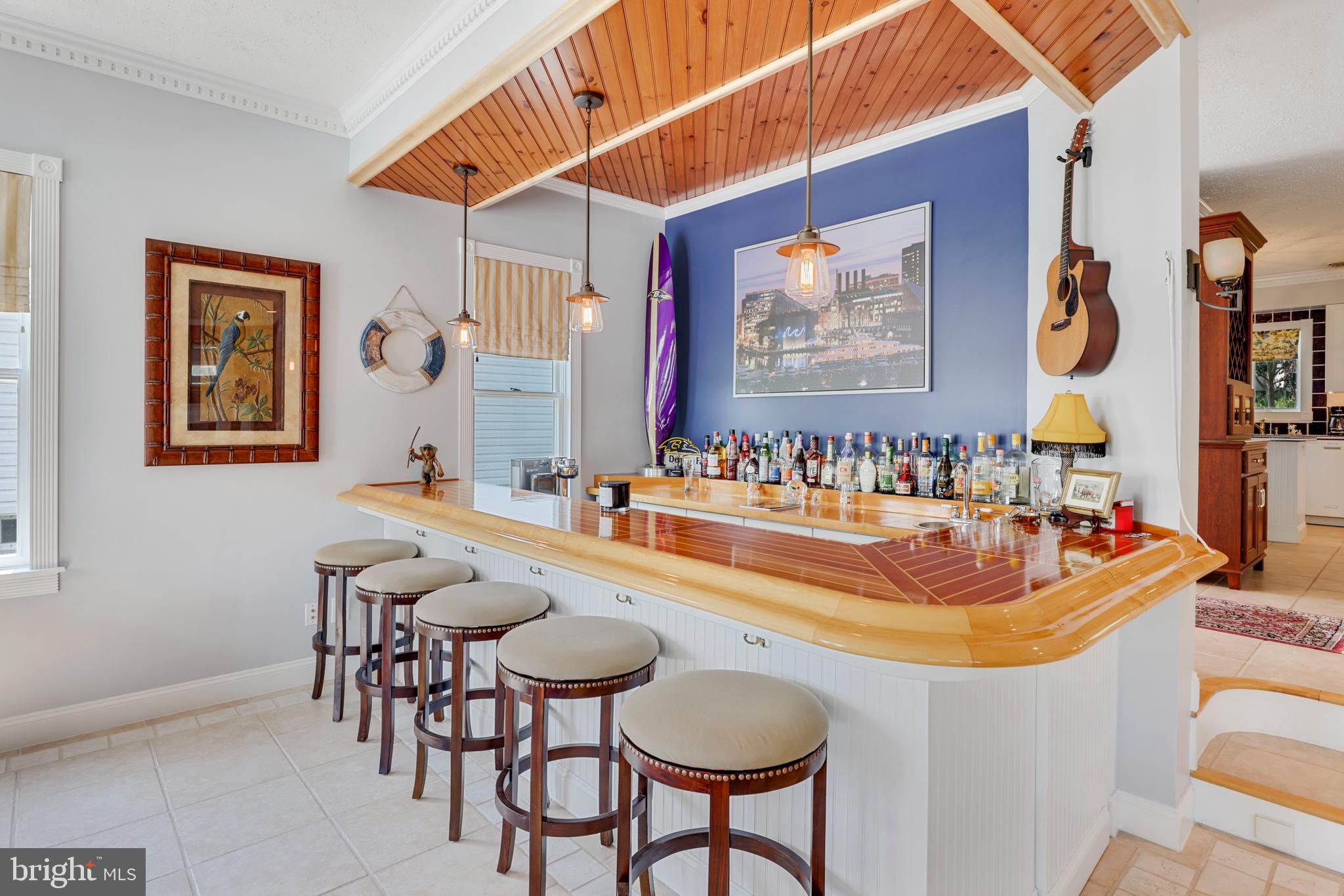 2334 Poplar Road Baltimore, MD 21221 - Photo 5 of 80 A teak wood bar for serving drinks to your friends