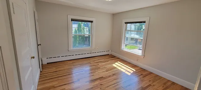 a view of a bedroom from a balcony