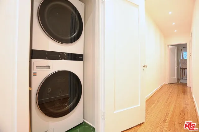a living room with a couch and a stove