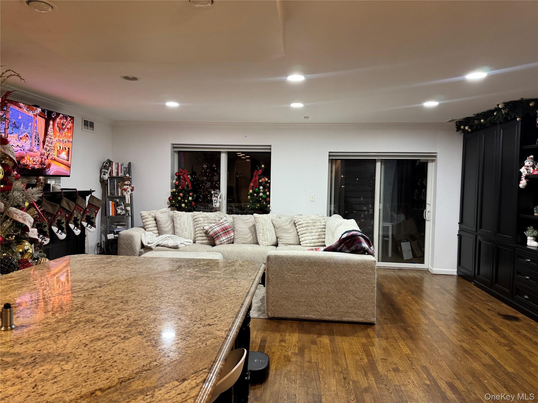 204 Outlook Avenue Bronx, NY 10465 - Photo 9 of 12 a living room with furniture and a flat screen tv