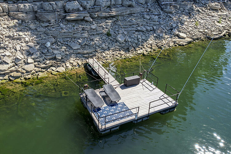 392 Lakeview Point Road Harrodsburg, KY 40330 - Photo 10 of 38 Great dock for soaking up the sun and parking your boat. Easy access to dock at normal summer pool lake levels