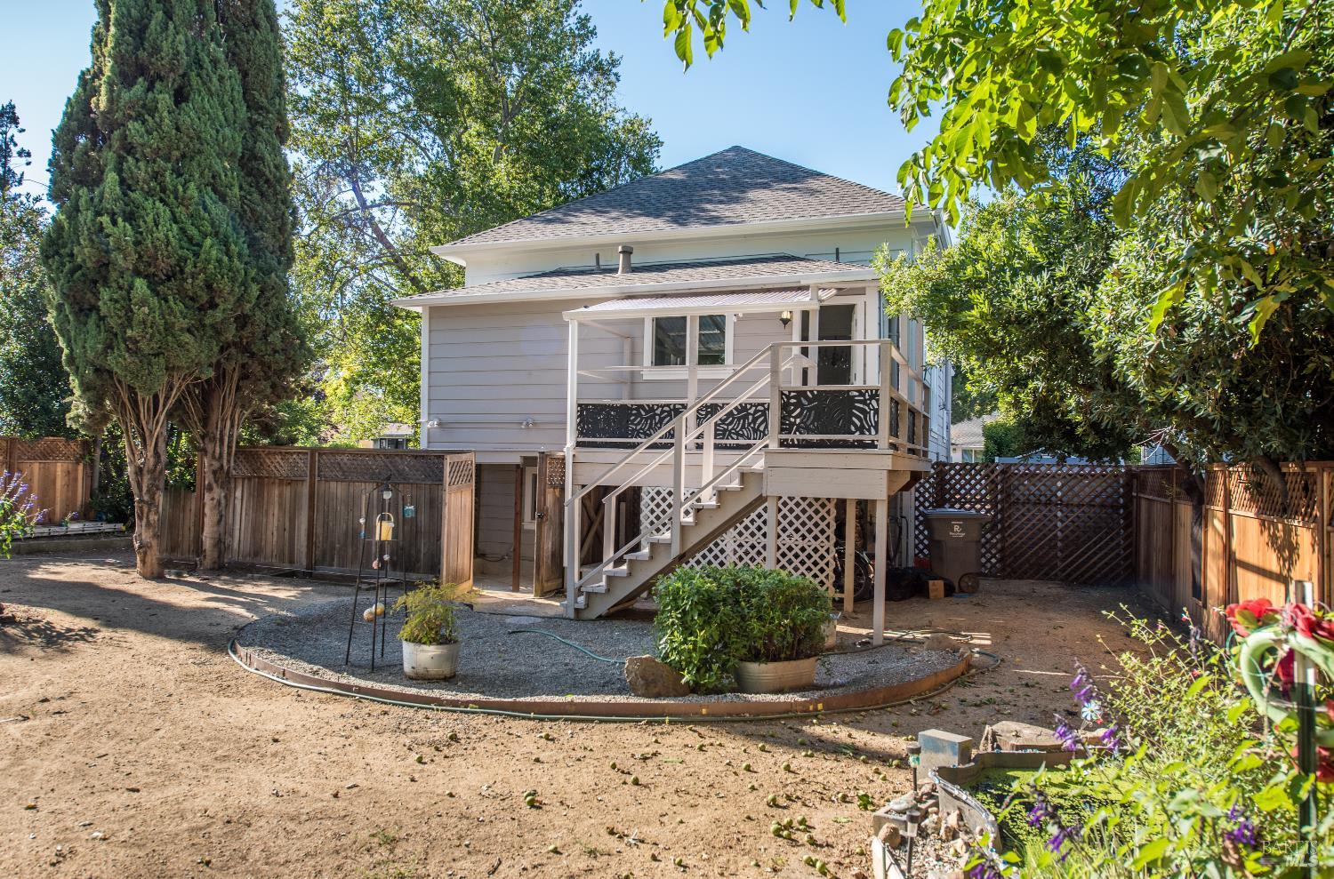 300 West 8th Street Santa Rosa, CA 95401 - Photo 33 of 39 Private backyard looking back towards the house