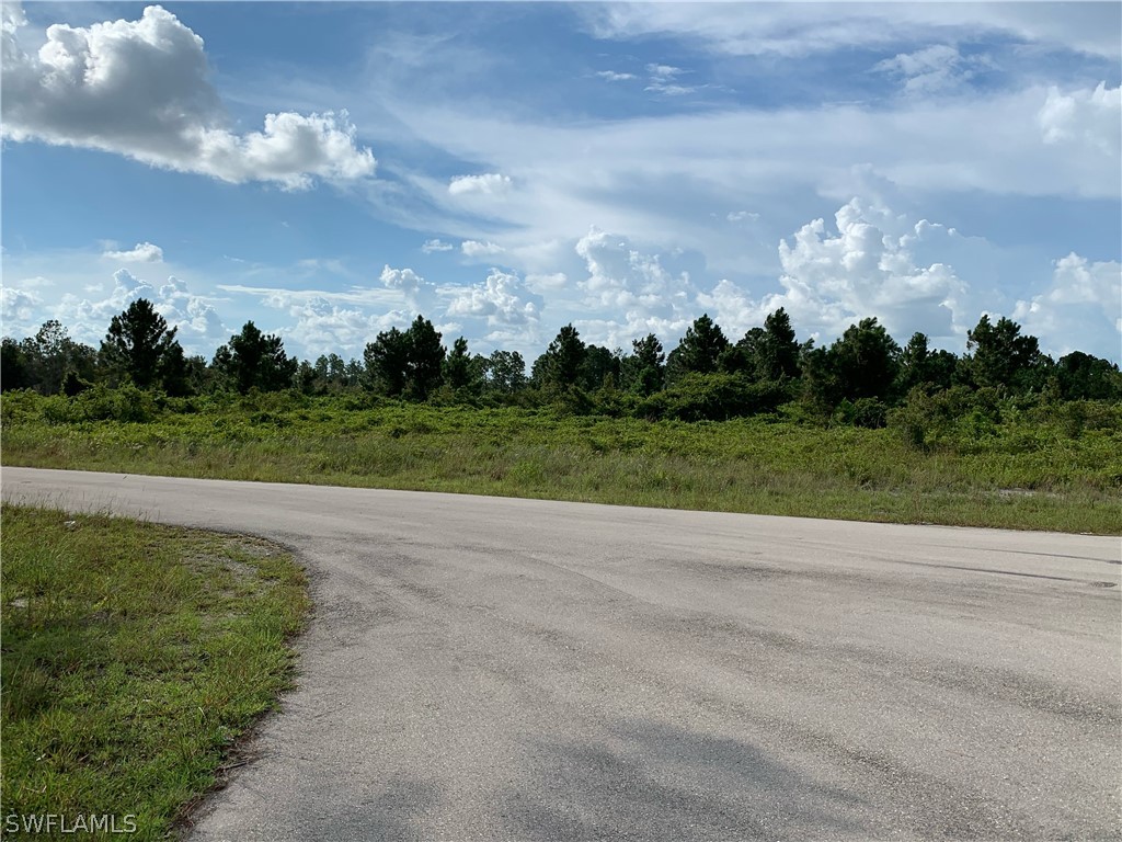 a view of a golf course with a lot of trees