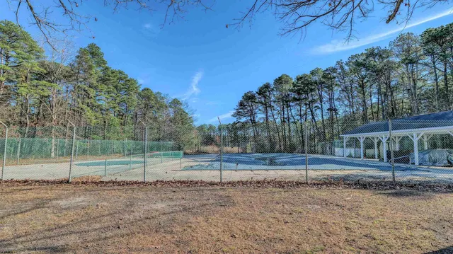 a view of a yard in front of a house with large tree plants and large tree