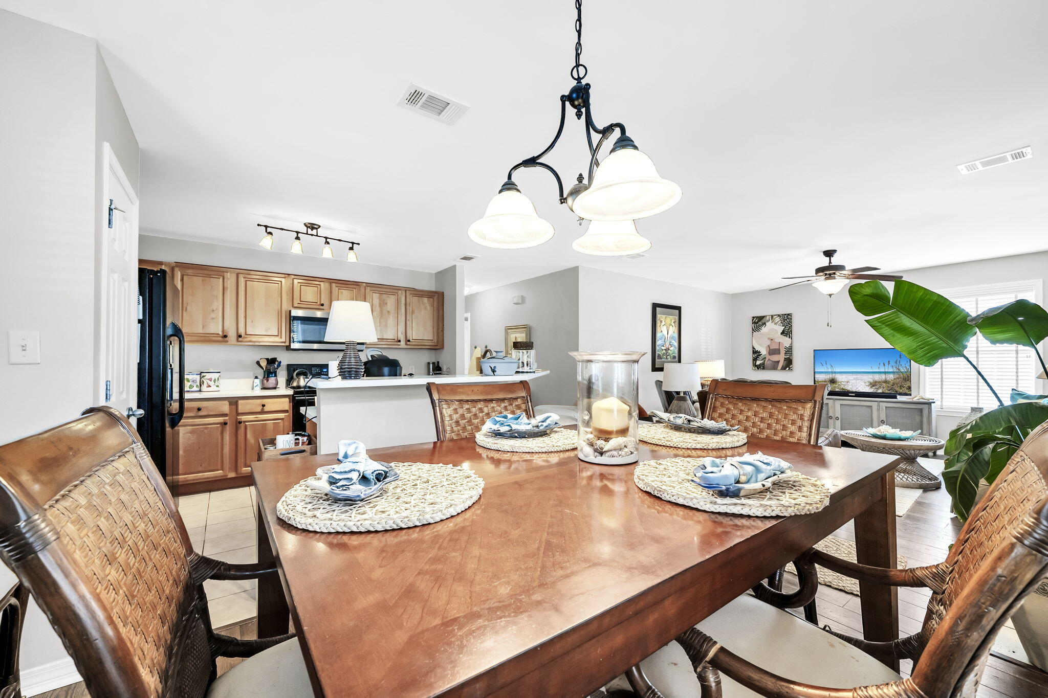 386 Hunters Road Santa Rosa Beach, FL 32459 - Photo 15 of 35 a view of a dining room with furniture
