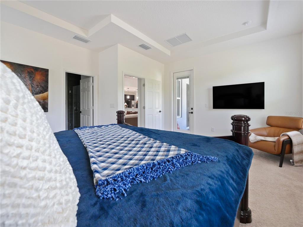 5264 Obsidian Gate Road Mount Dora, FL 32757 - Photo 29 of 49 a bedroom with a bed and a flat screen tv