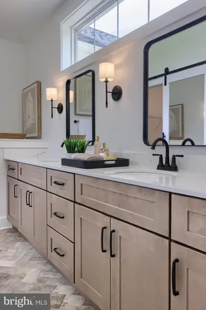 a view of a bedroom with bathroom