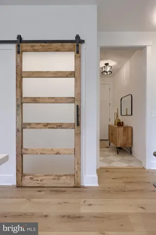 an aerial view of a house with a big yard