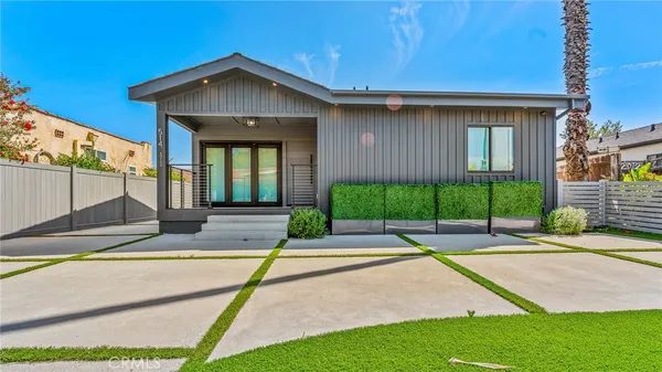 a front view of a house