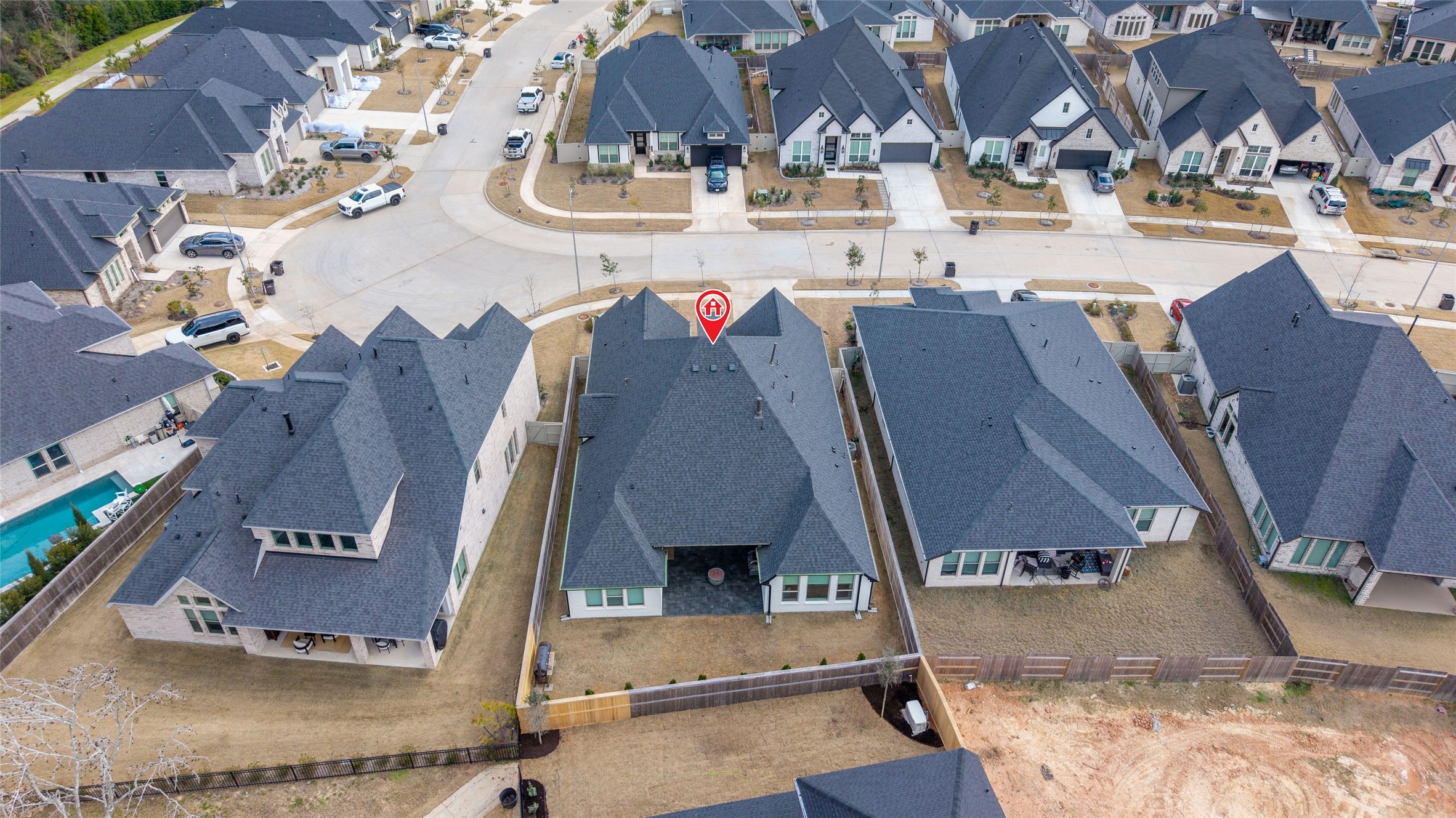 15208 Tree Swallow Court Magnolia, TX 77354 - Photo 39 of 50 an aerial view of residential houses with outdoor space