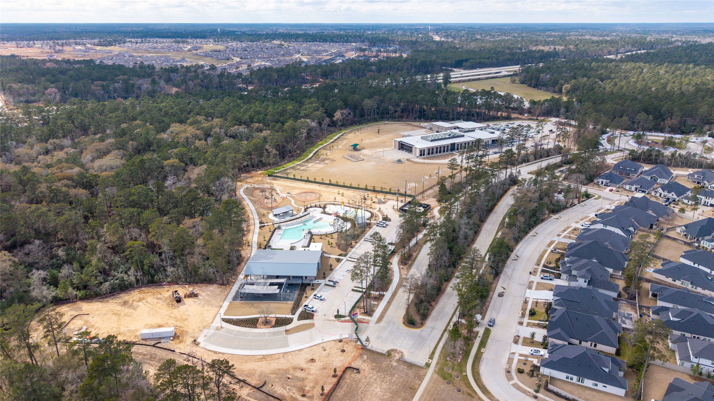 15208 Tree Swallow Court Magnolia, TX 77354 - Photo 43 of 50 an aerial view of a house with a mountain
