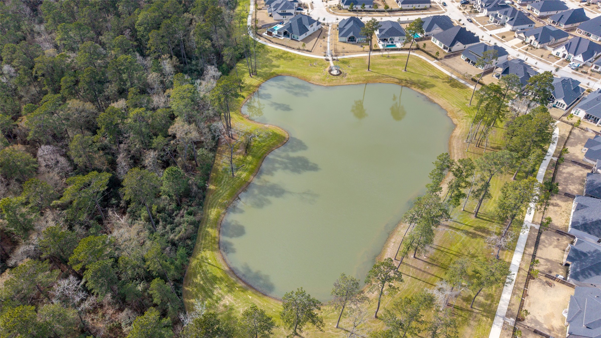 15208 Tree Swallow Court Magnolia, TX 77354 - Photo 45 of 50 an aerial view of a swimming pool