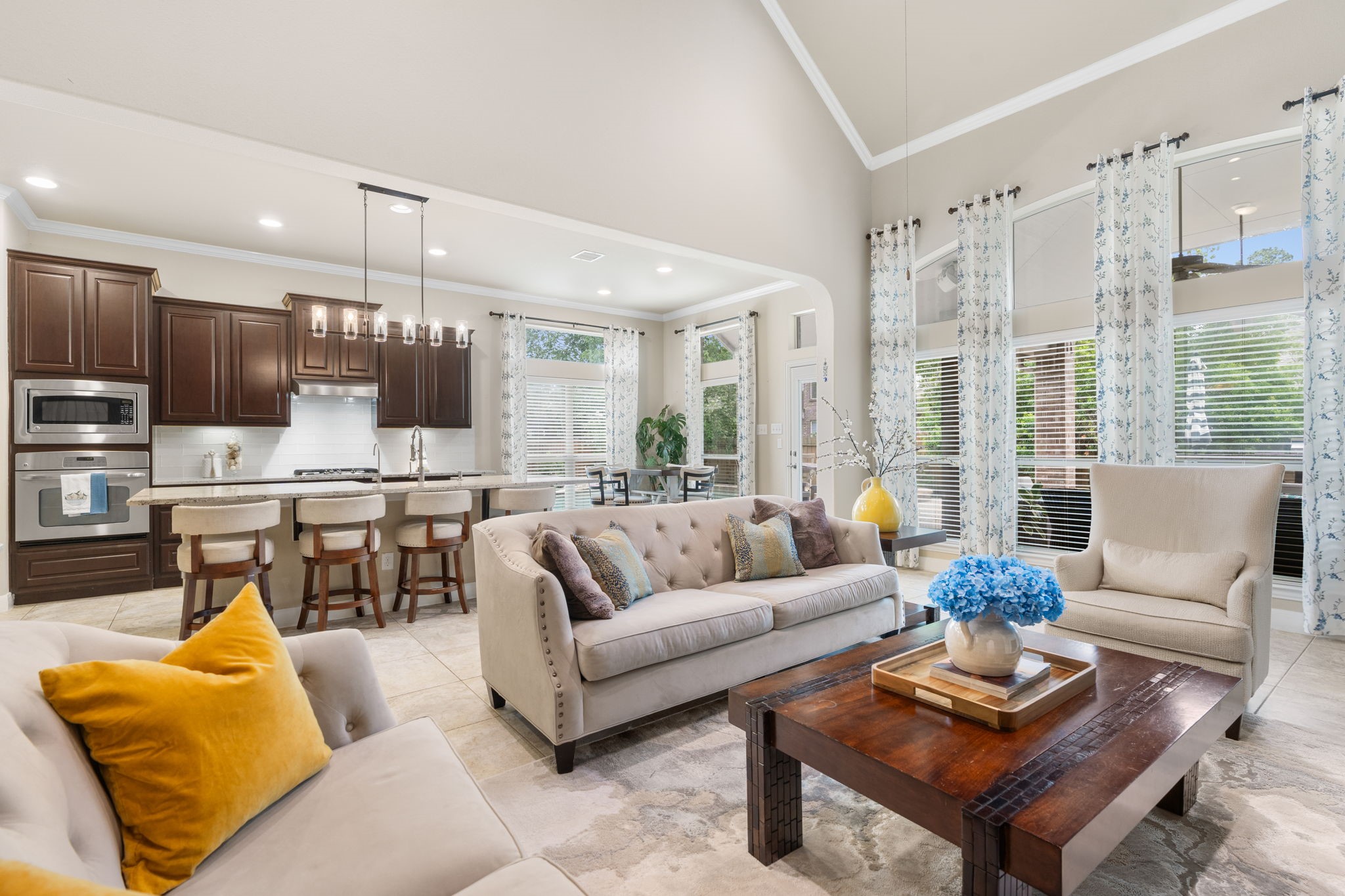 11 Pintuck Place Spring, TX 77389 - Photo 12 of 40 a living room with furniture kitchen view and a large window