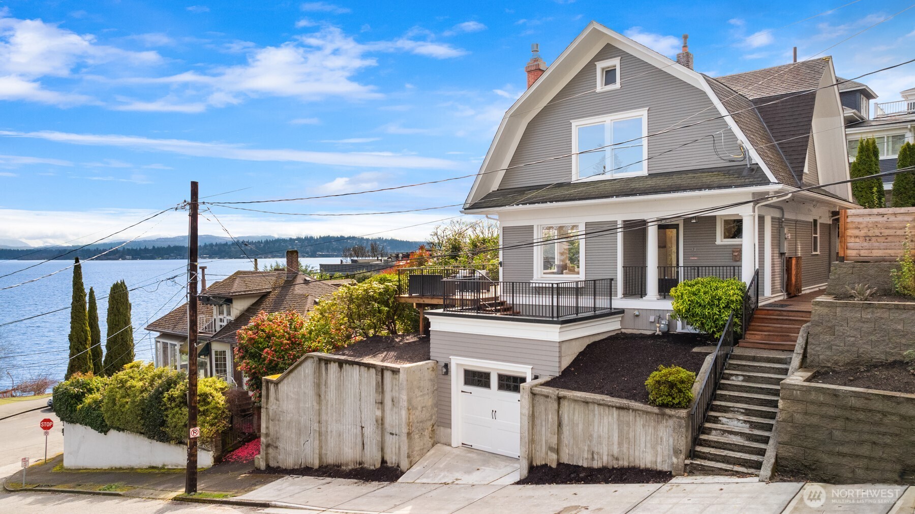 a view of a house with sitting area