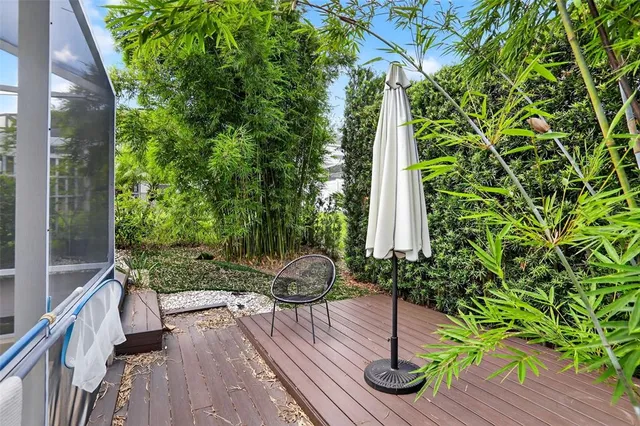 a house view with a garden space