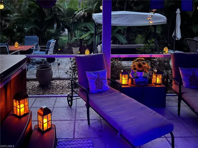 a view of outdoor seating