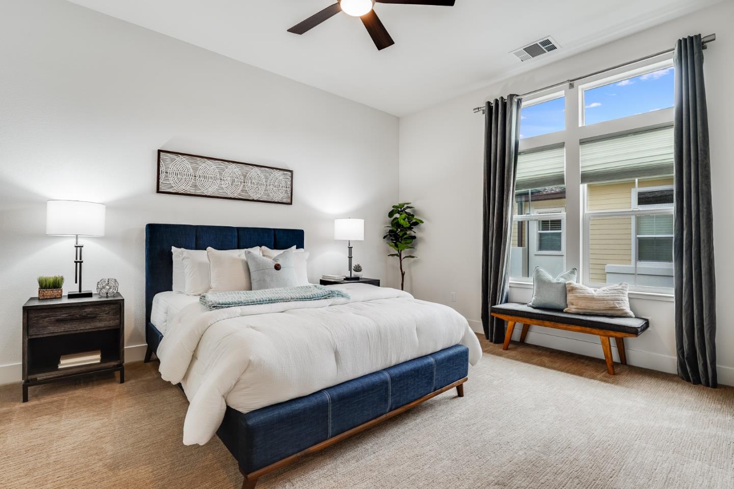 465 Landeros Drive San Mateo, CA 94403 - Photo 17 of 36 a bedroom with a bed and a window