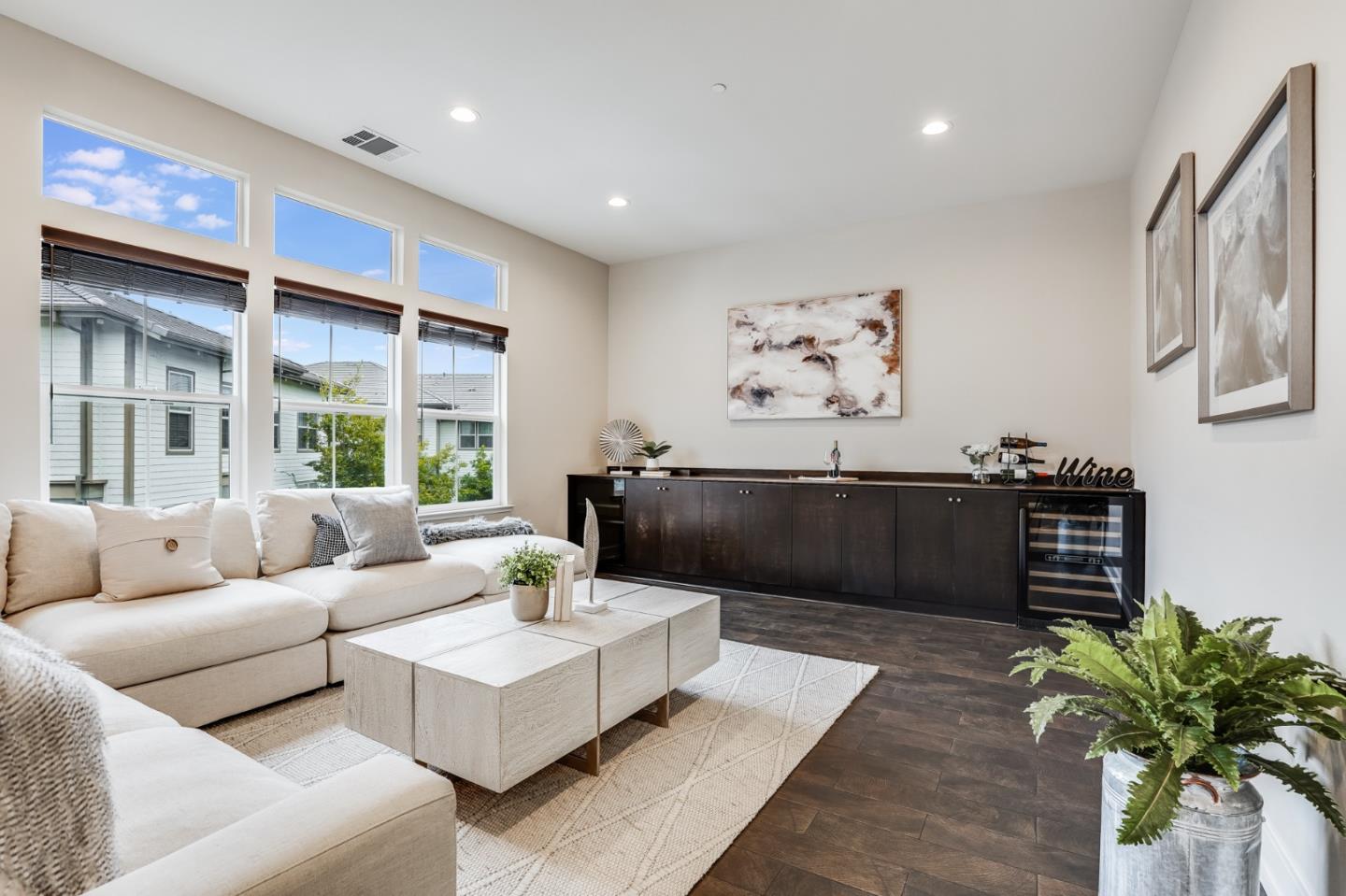 465 Landeros Drive San Mateo, CA 94403 - Photo 10 of 36 a living room with furniture flowerpot and a window