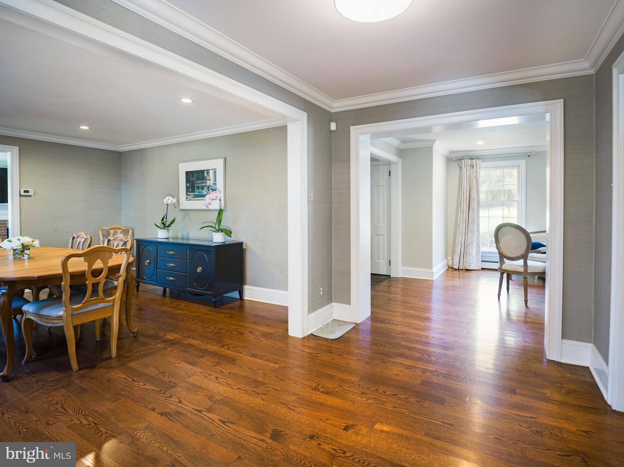 813 Hunt Road Newtown Square, PA 19073 - Photo 11 of 49 a view of a dining room with furniture and wooden floor