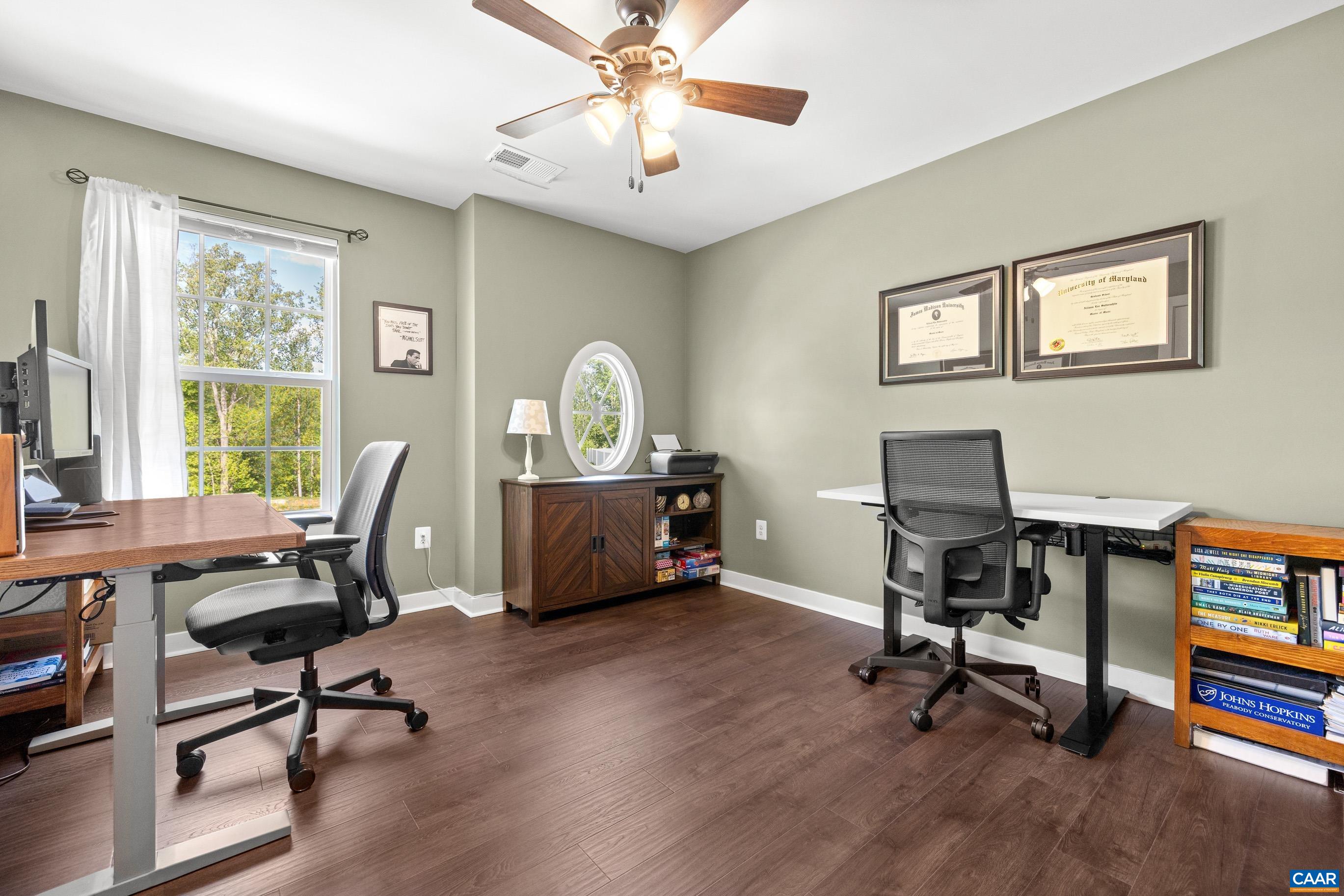 4286 Sunset Drive Charlottesville, VA 22911 - Photo 31 of 43 a view of a workspace with furniture and a window