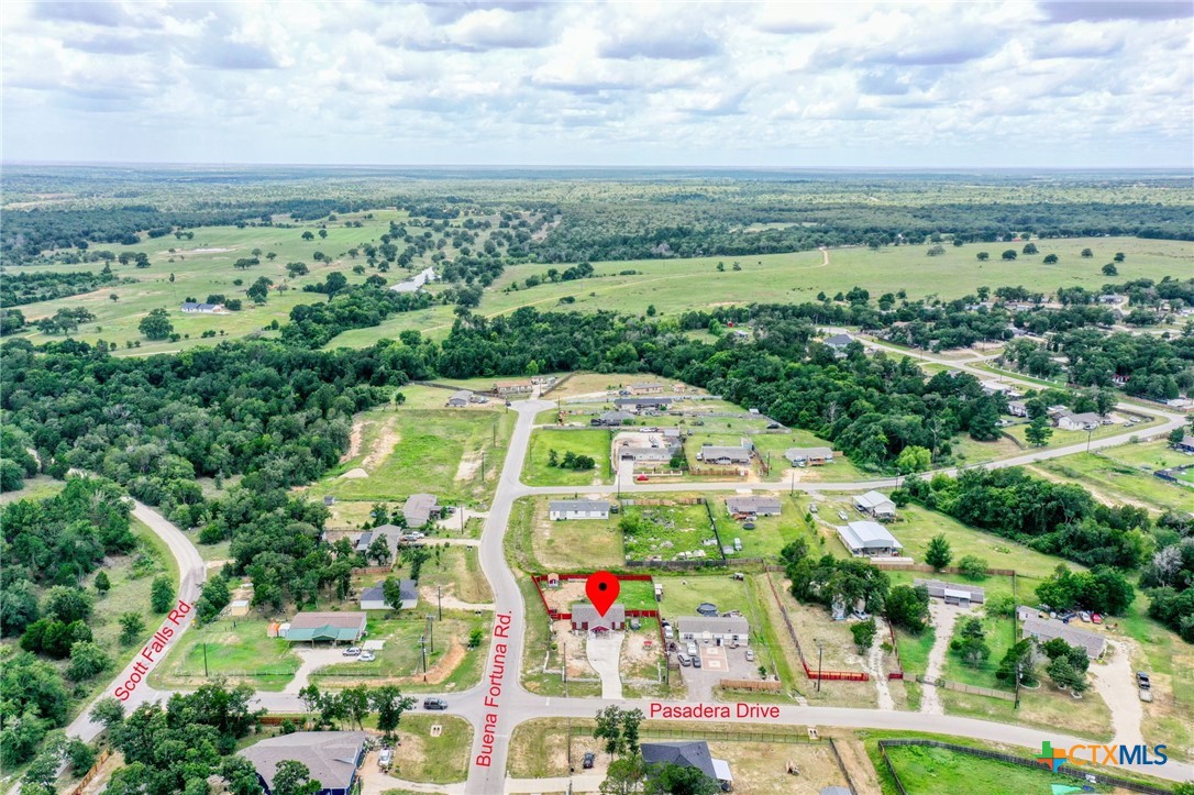 an aerial view of multiple house