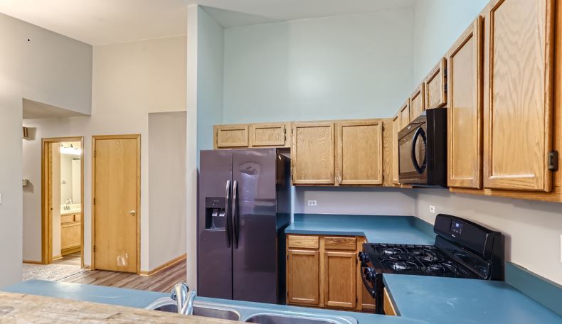 Undisclosed Address Round Lake Beach, IL 60073 - Photo 3 of 10 a kitchen with stainless steel appliances granite countertop a refrigerator and a stove