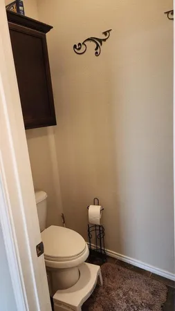 a white toilet sitting next to a shower curtain