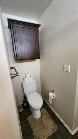 a bathroom with a toilet and a sink