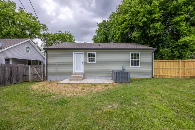 a house view with a garden space