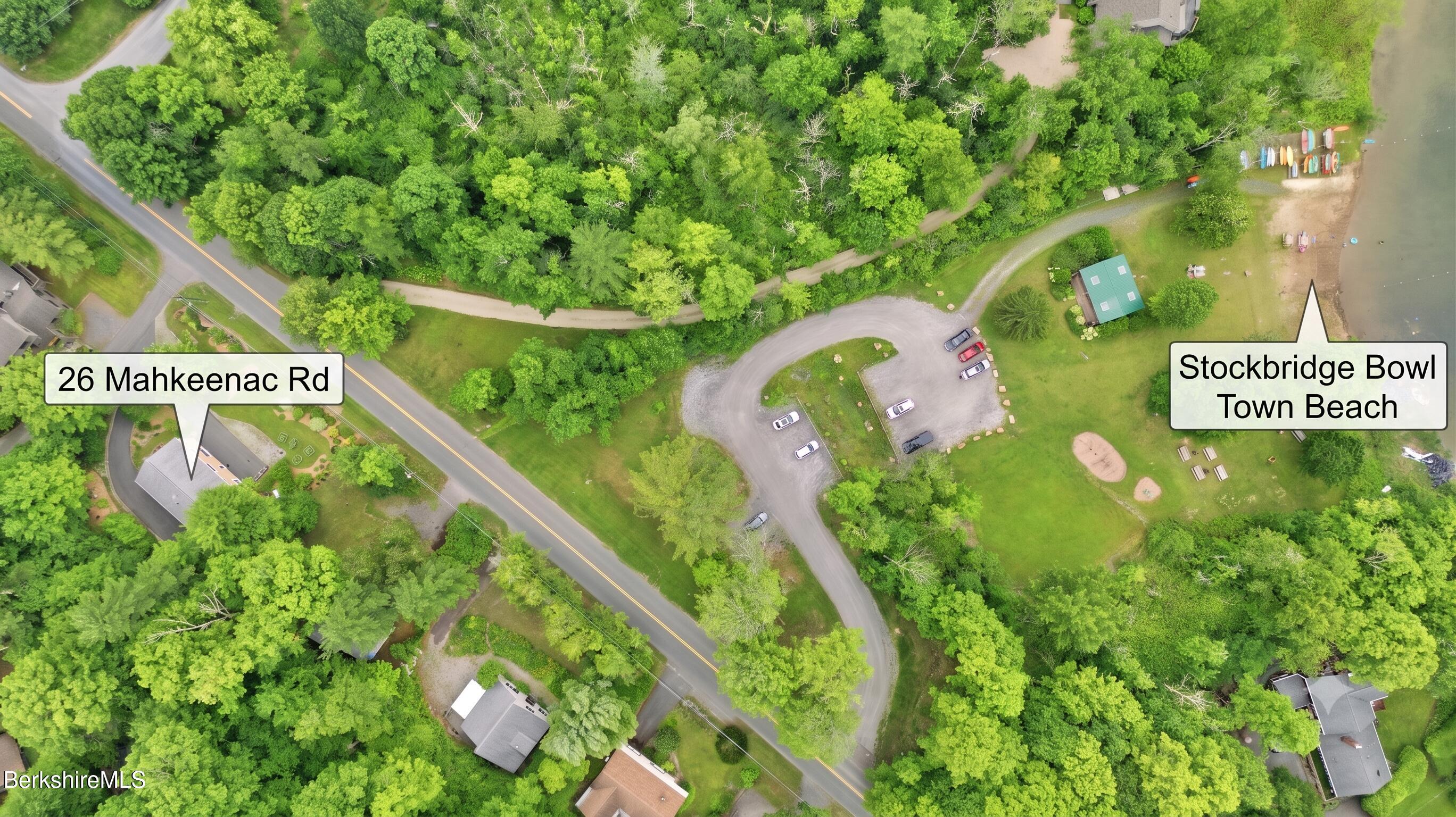 26 Mahkeenac Road Stockbridge, MA 01262 - Photo 2 of 23 Aerial View with Text Added