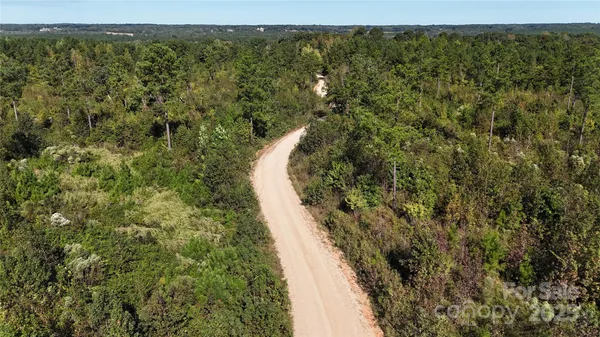 a view of a forest with a houses