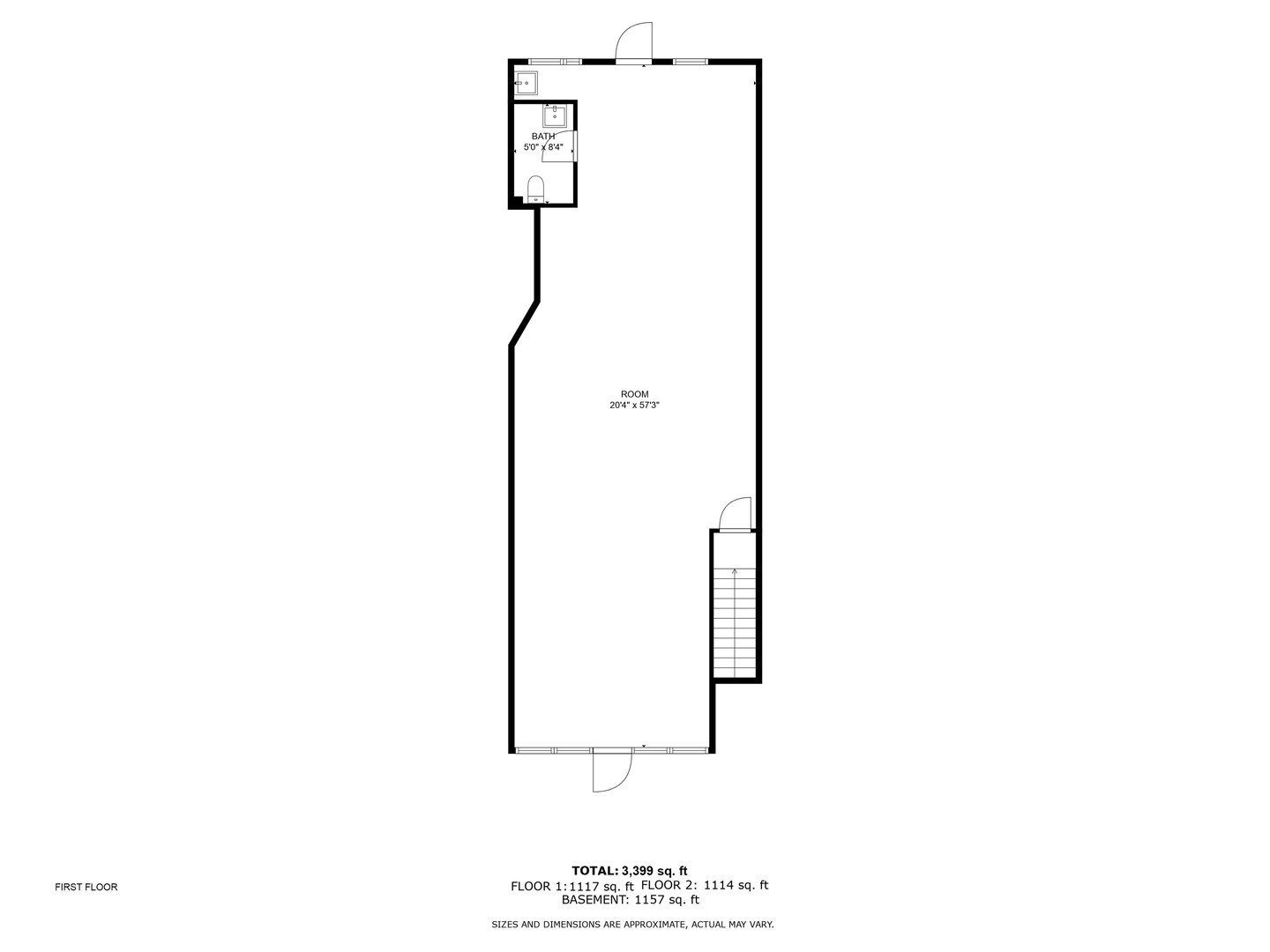 2140 West Cermak Road Chicago, IL 60608 - Photo 41 of 43 a picture of a room with a floor and white walls